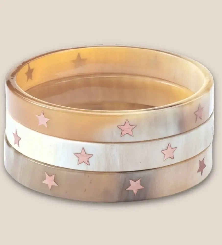 Bijoux - Bracelet Corne 10mm Etoile Champagne 02 - VENTILLO - MALUNE