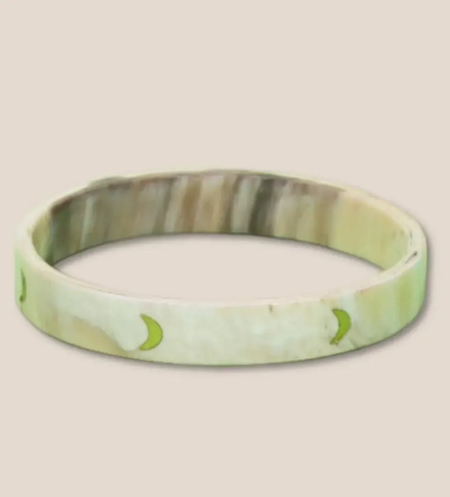 Bijoux - Bracelet Corne 10mm Lunes Argent 03 - VENTILLO - MALUNE