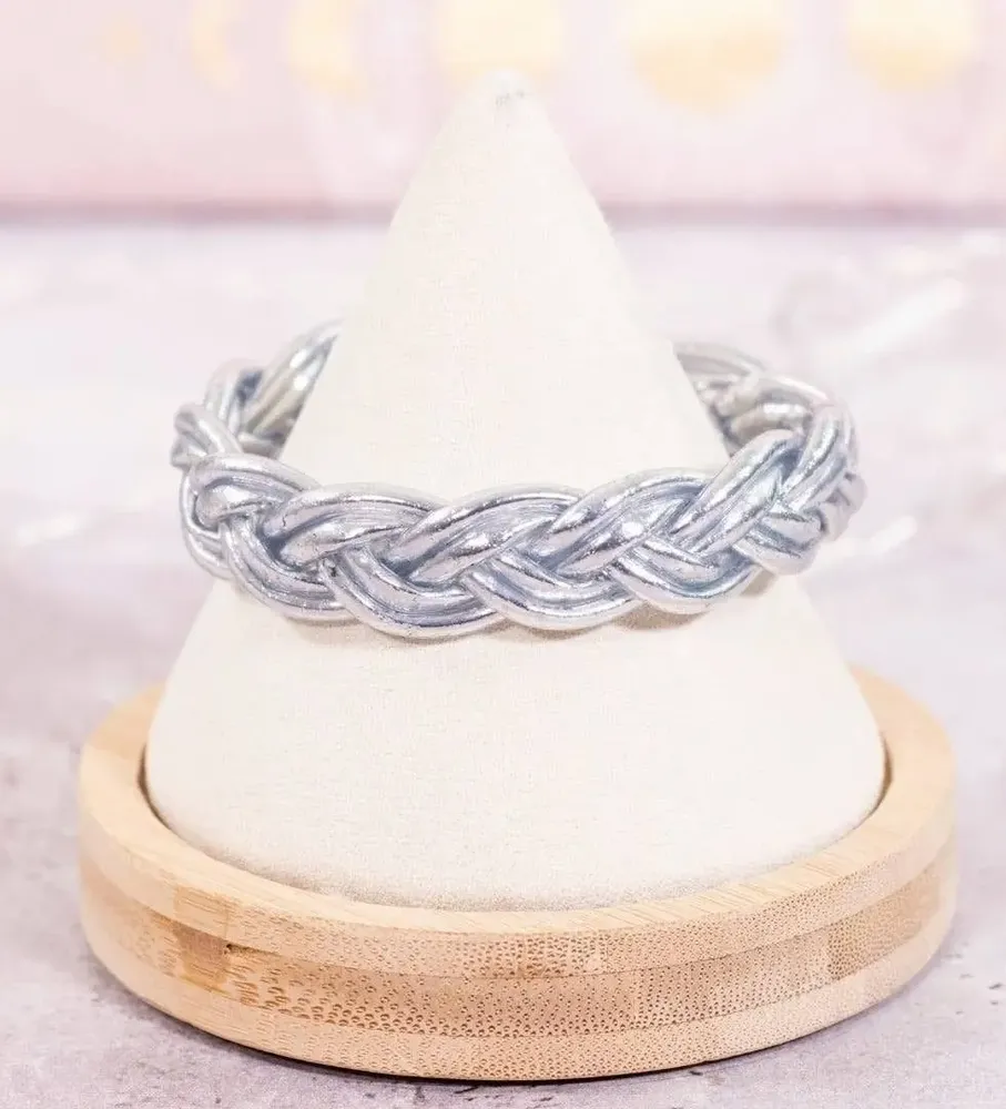 Bijoux - Jonc Bouddhiste Tresse Double Argent - VENTILLO - MALUNE