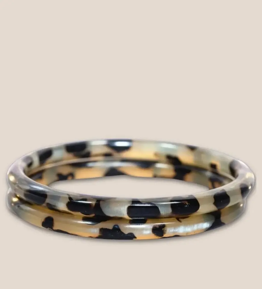 Jewelry - Bracelet Corne 6mm Léopard Noir 04 - VENTILLO - MALUNE