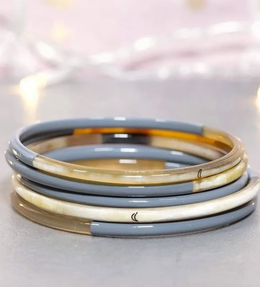 Bijoux - Jonc corne Gris Souris - VENTILLO - MALUNE