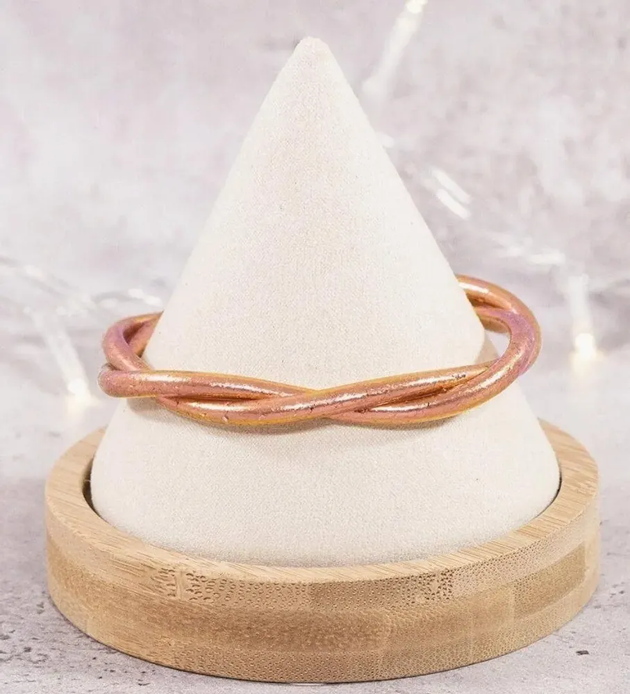 Bijoux - Jonc bouddhiste twist mantra CHAMPAGNE - VENTILLO - MALUNE