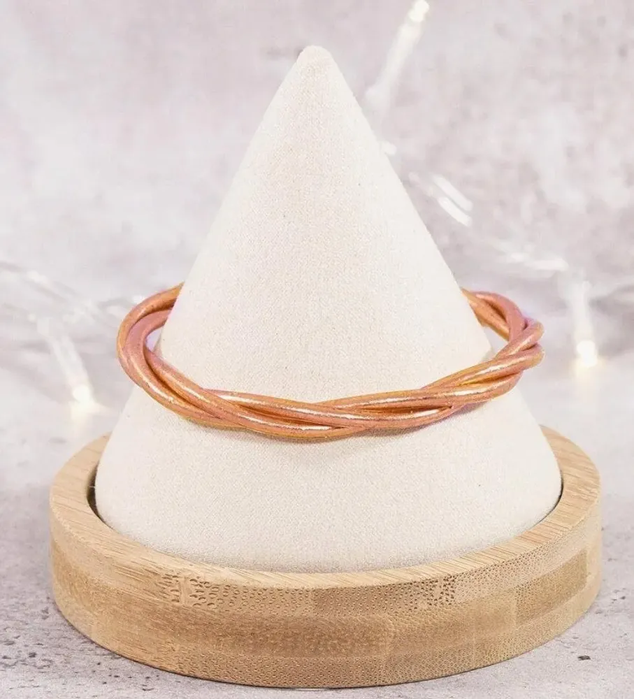 Bijoux - Jonc bouddhiste twist fin CHAMPAGNE - VENTILLO - MALUNE