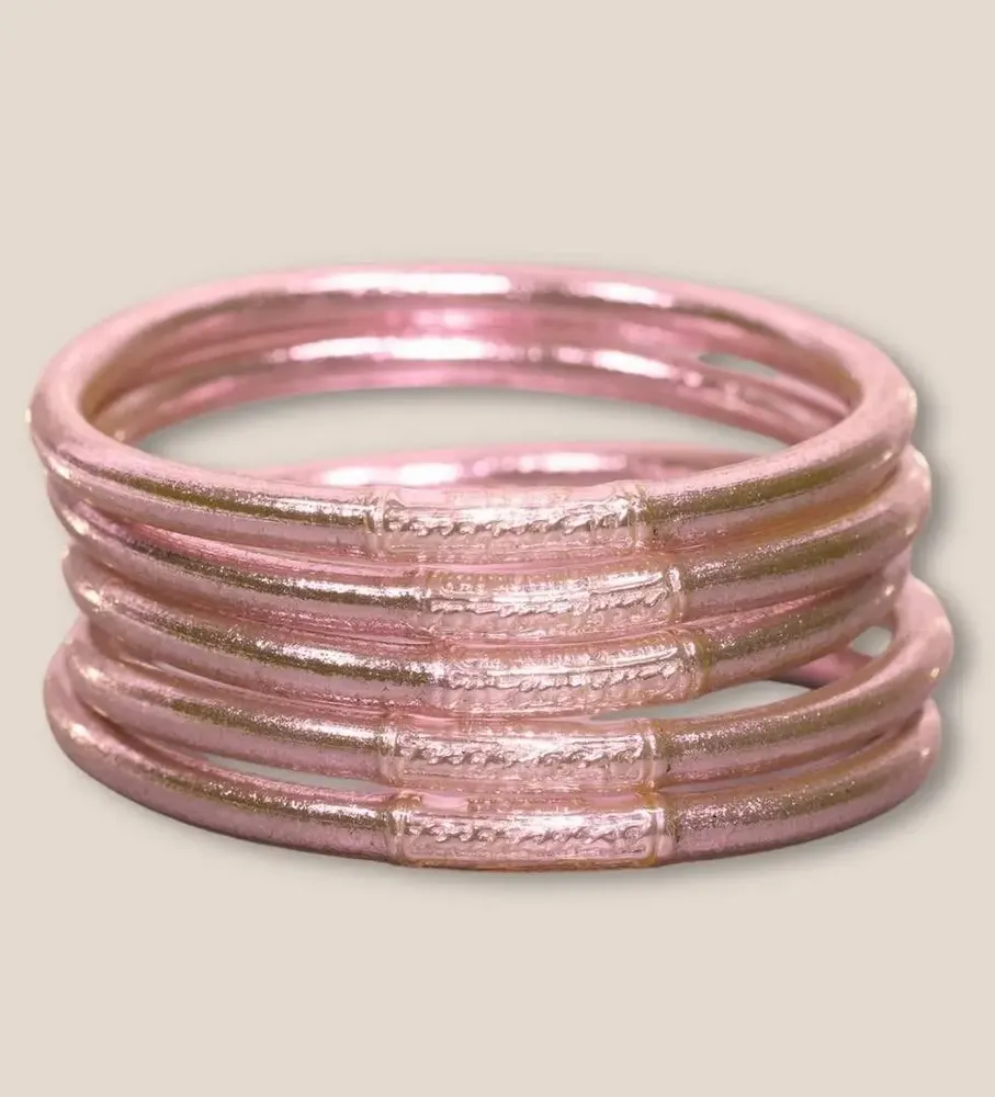 Bijoux - Jonc Bouddhiste 5mm Emblématique Rose Pastel - VENTILLO - MALUNE