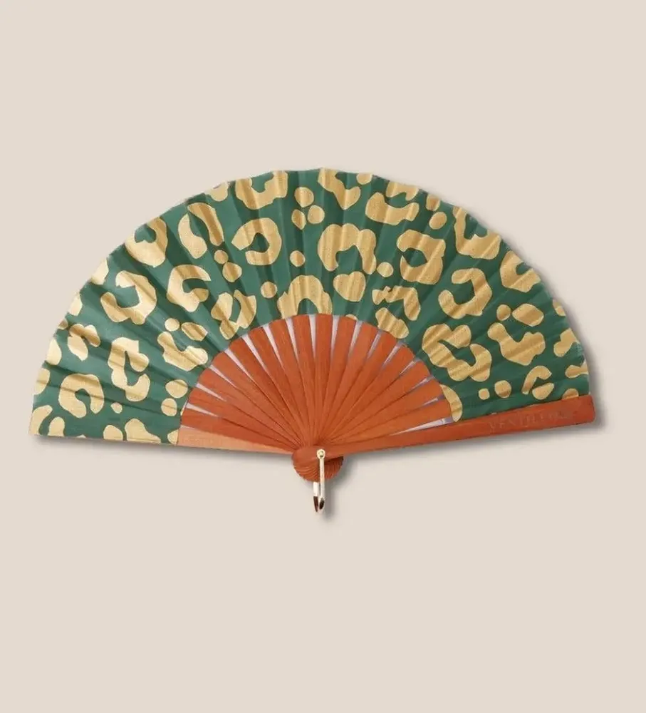 Bijoux - Eventail Mini 39 Leo Emeraude Or - VENTILLO - MALUNE
