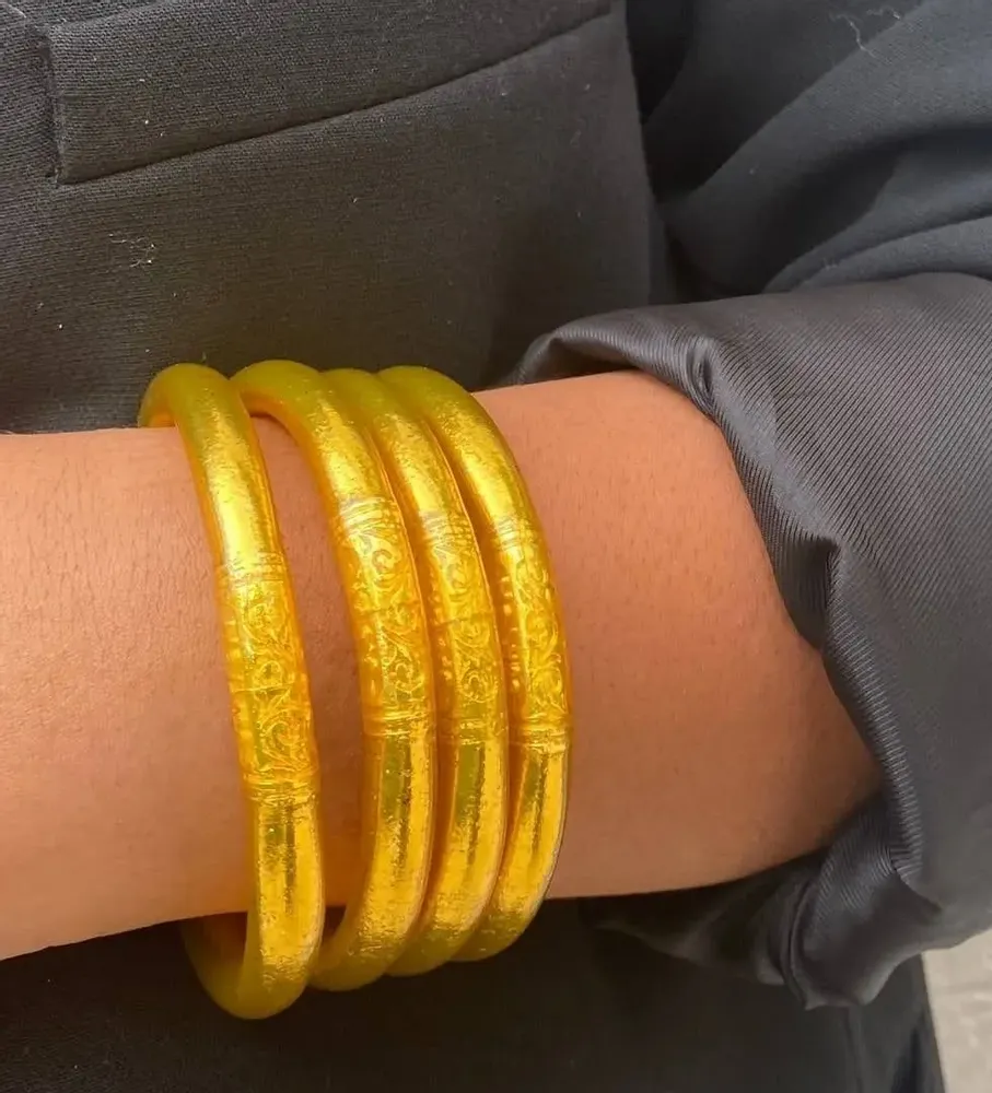 Bijoux - Jonc Bouddhiste 8mm Iconique Dore - VENTILLO - MALUNE