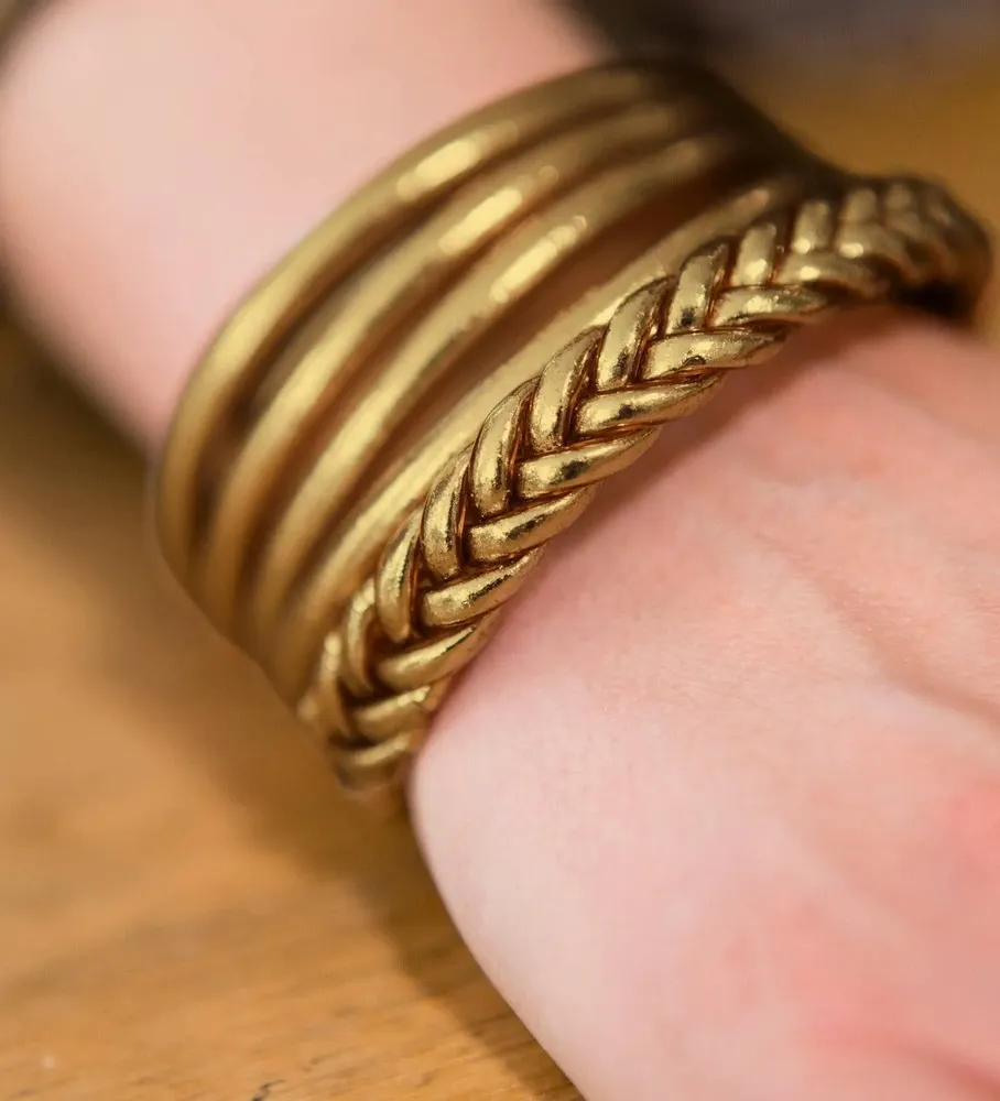 Jewelry - Jonc Bouddhiste Traditionnel Tresse Bronze - Taille M 62mm - JOLIE JULIE