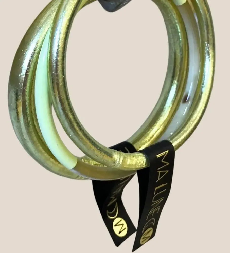 Jewelry - Jonc Bouddhiste 8mm Iconique Vert Pastel - JOLIE JULIE