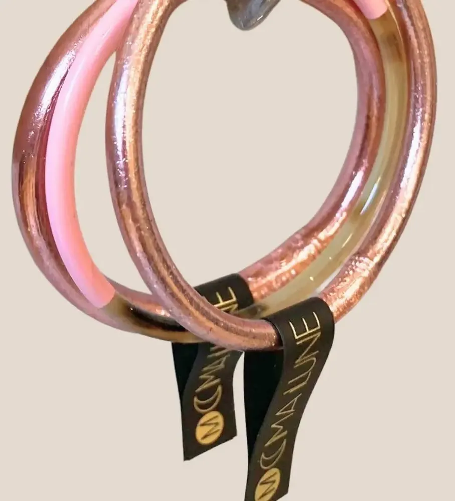 Bijoux - Jonc Bouddhiste 8mm Iconique Rose Pastel - JOLIE JULIE