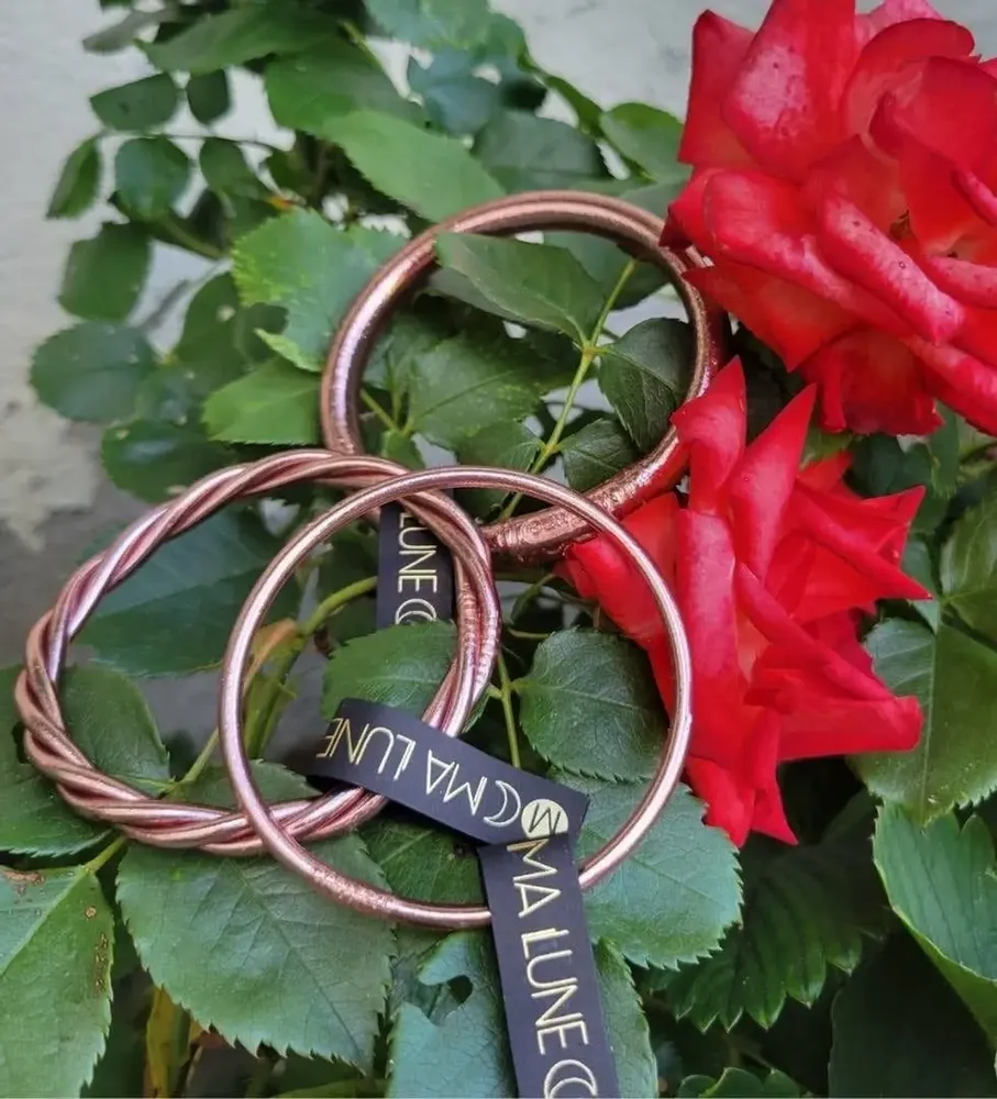 Jewelry - Jonc Bouddhiste Fin Rose Pastel - JOLIE JULIE