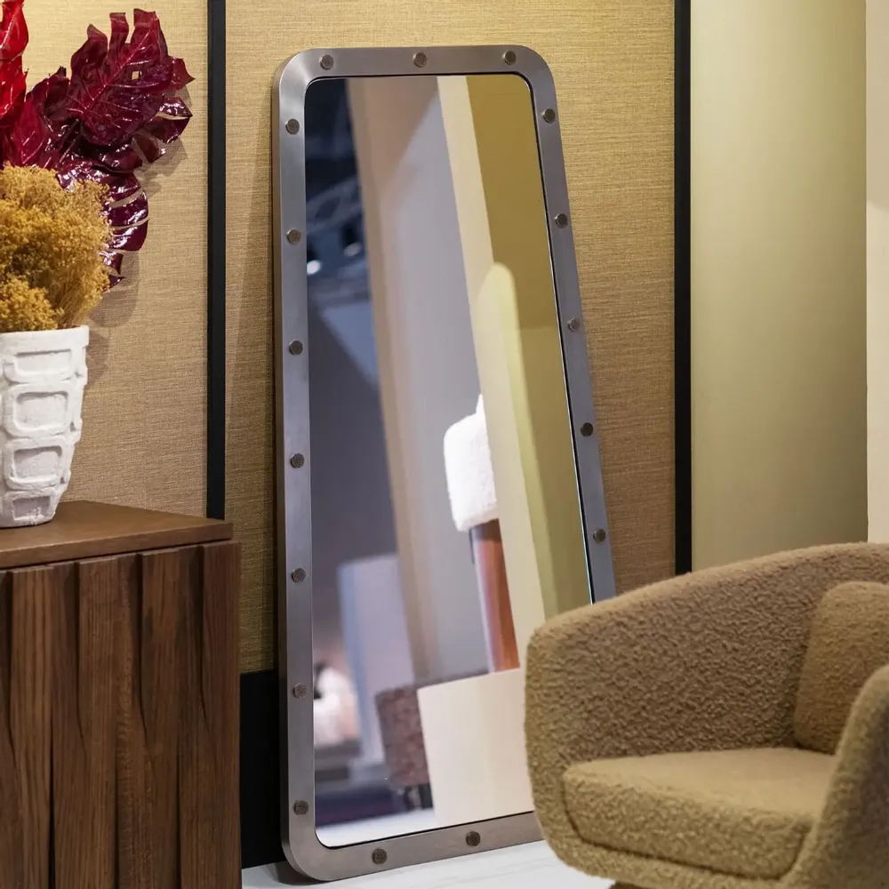 Walk-in closets - Cluster Mirror full length In Stainless Steel Structure and Bronze - DUISTT