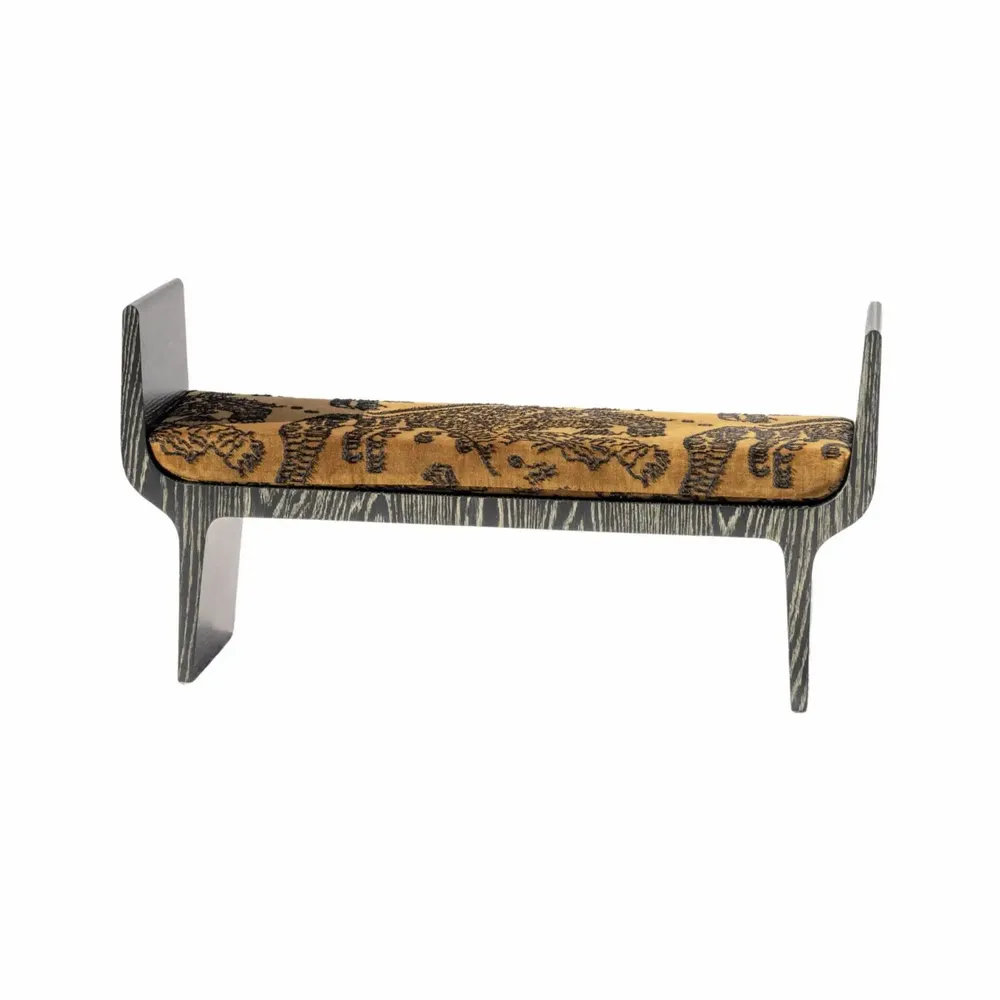 Banquettes pour collectivités - Copacabana Banc en Placage de Chêne Cérusé Noir - DUISTT