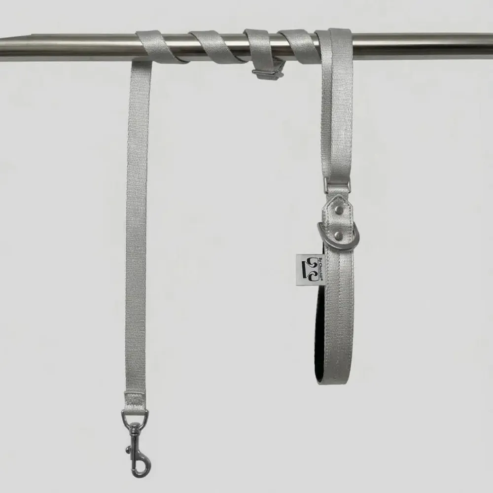 Cadeaux - Laisse Churchill - laisse pour chien - argenté - 90/150 cm - BY CHURCHILL.®