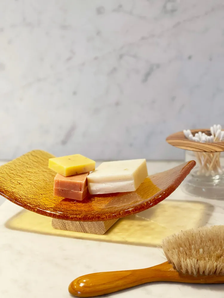 Plateaux - Plateau LOUPY en verre couleur ambre - MADEMOISELLE JO