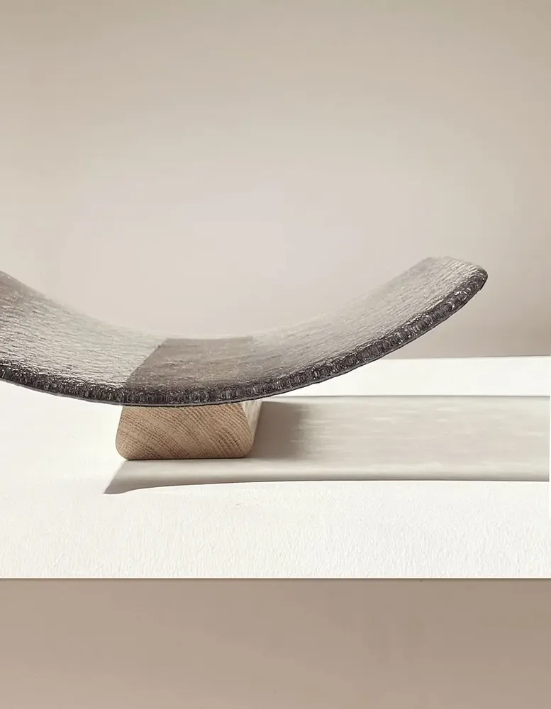 Trays - LOUPY grey glass tray - MADEMOISELLE JO