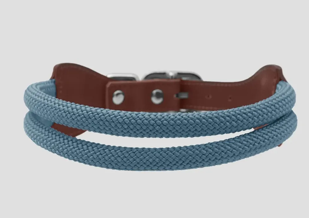 Gifts - ROSA COLLAR. - Dog collar - Blue - BY CHURCHILL.®