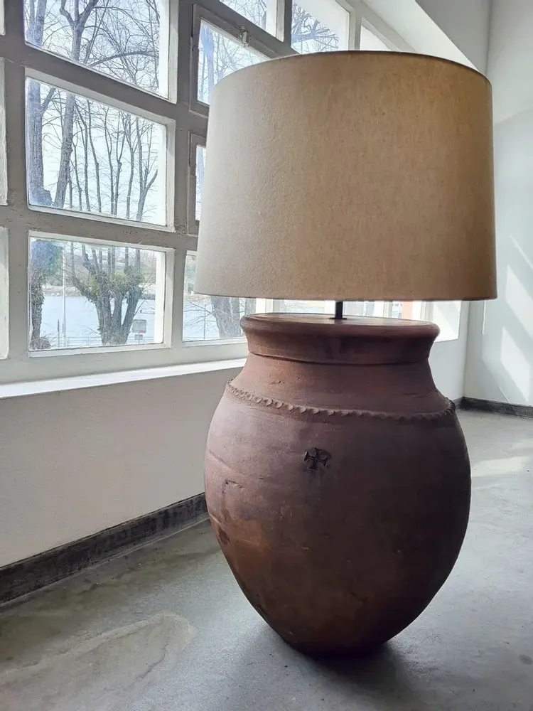 Lampadaires - Lampadaire rustique en terre cuite N°54 - Lampadaire - éclairage - ARTISAN BY MF