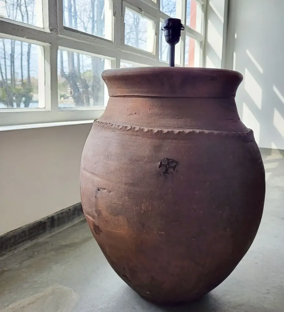 Lampadaires - Lampadaire rustique en terre cuite N°54 - Lampadaire - éclairage - ARTISAN BY MF