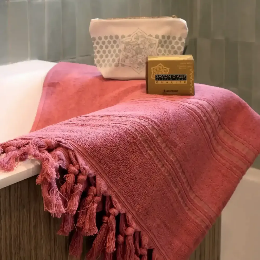 Other bath linens - ORGANIC COTTON FOUTA - DOLCE - JASPE Collection - KARAWAN AUTHENTIC