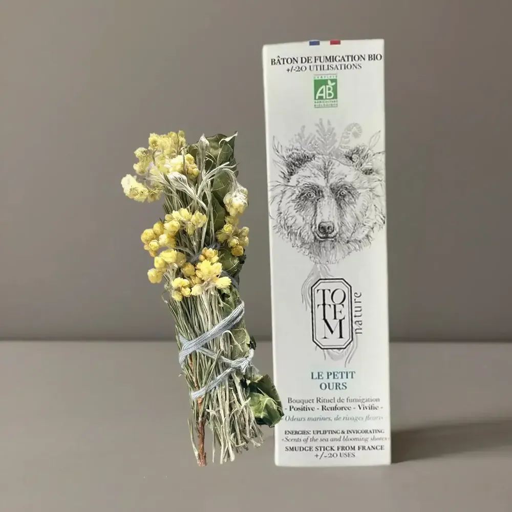 Cadeaux - Bouquet de fumigation le petit Ours - Bâton de fumigation bio - TOTEM NATURE