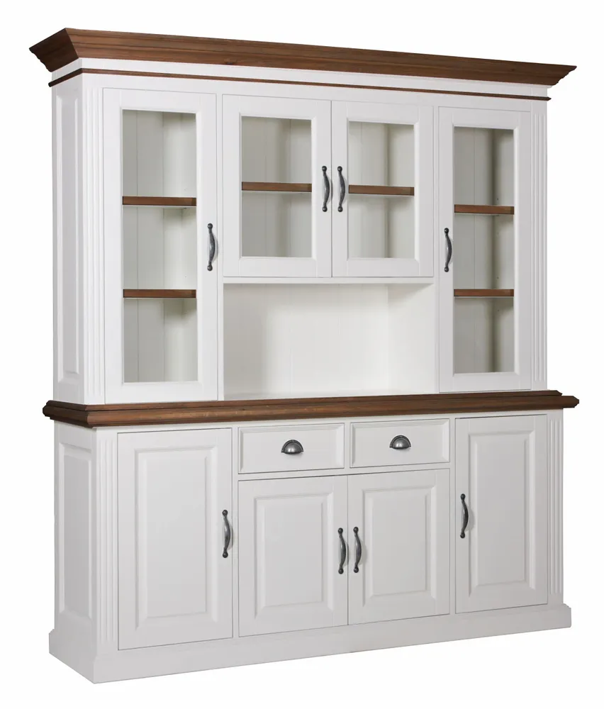 Storage boxes - Vitrine Chic Oak 2x4 portes 2 tiroirs - XO INTERIORS