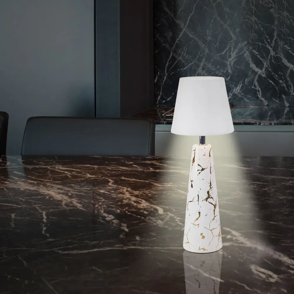 Lampes de table - BEPER P207ILI500 Lampe de table rechargeable sans fil MARBRE - BEPER SRL
