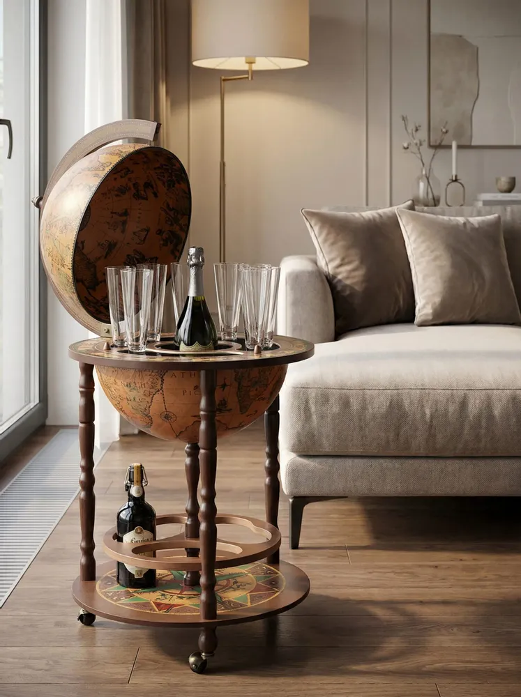 Restaurant trolleys - Zoffoli Bar Globe Giunone d.40cm - ZOFFOLI MAPPAMONDI