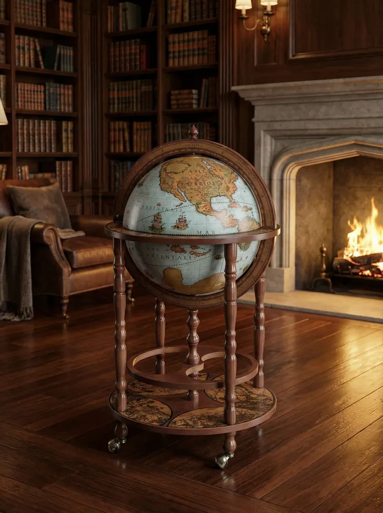 Restaurant trolleys - Zoffoli Bar Globe Minerva Blue Ocean d.40cm - ZOFFOLI MAPPAMONDI