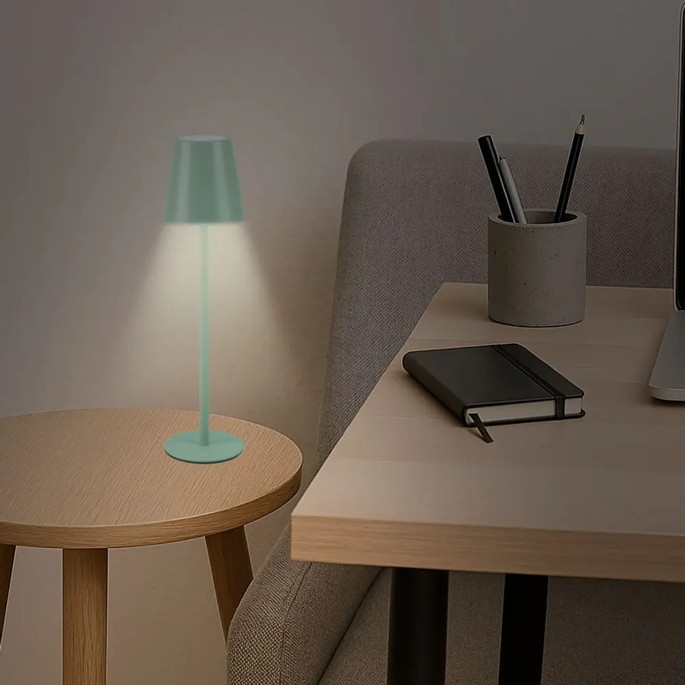 Lampes à poser - BEPER P207ILI203 Lampe de table rechargeable, lumière LED sans fil, intensité réglable, USB inclus - Portable pour le bureau, la table de nuit ou l'ex - BEPER SRL