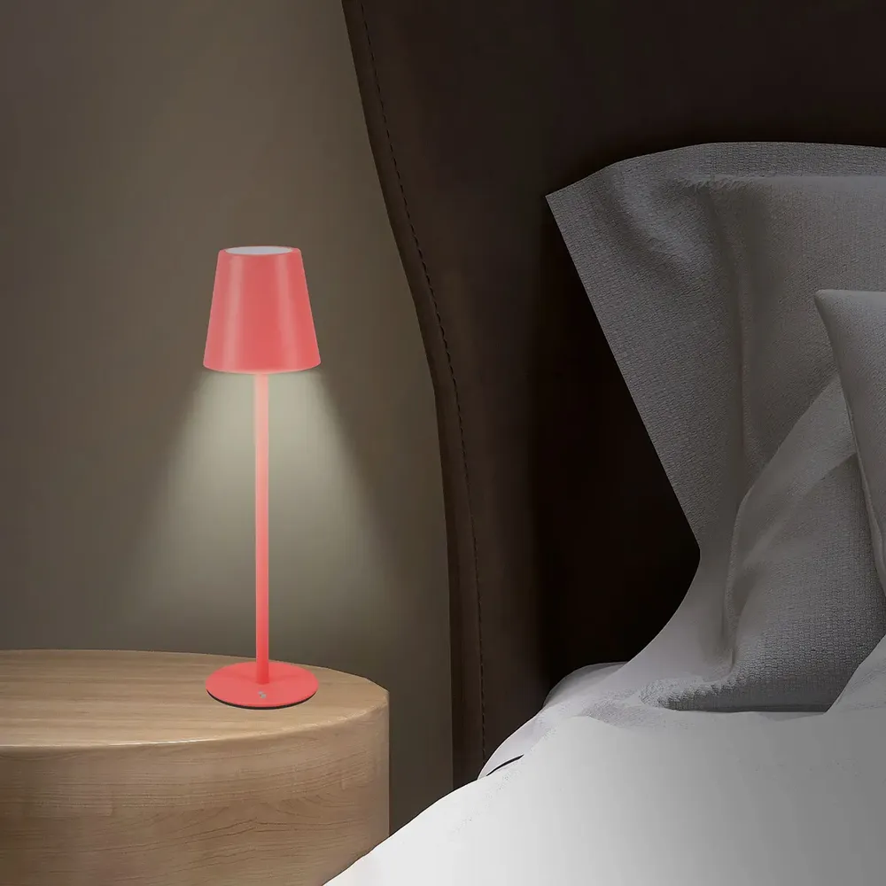 Lampes à poser - BEPER P207ILI206 Lampe de table rechargeable, lumière LED sans fil, intensité réglable, lampe de chevet, USB inclus – Portable pour bureau - BEPER SRL