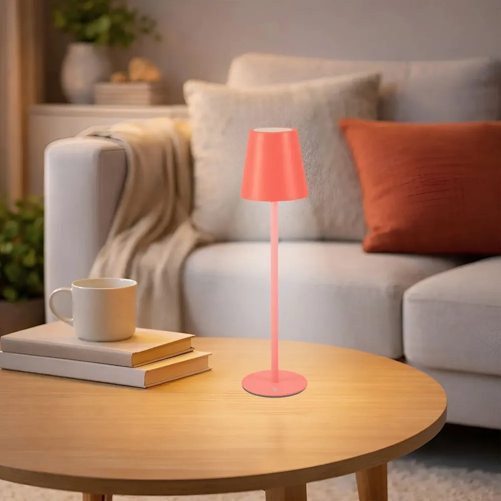 Lampes à poser - BEPER P207ILI206 Lampe de table rechargeable, lumière LED sans fil, intensité réglable, lampe de chevet, USB inclus – Portable pour bureau - BEPER SRL