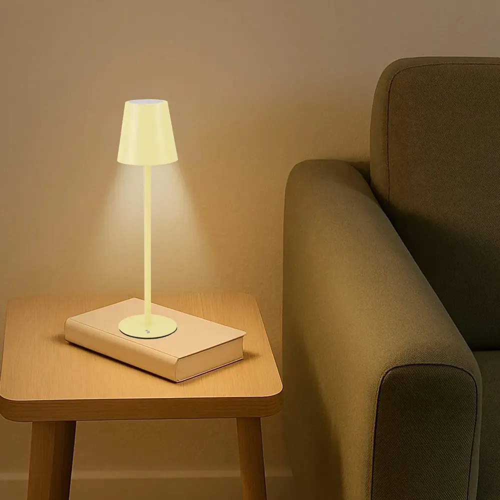 Lampes à poser - BEPER P207ILI207 Lampe de table rechargeable, lumière LED sans fil, intensité réglable, lampe de chevet, USB inclus - BEPER SRL