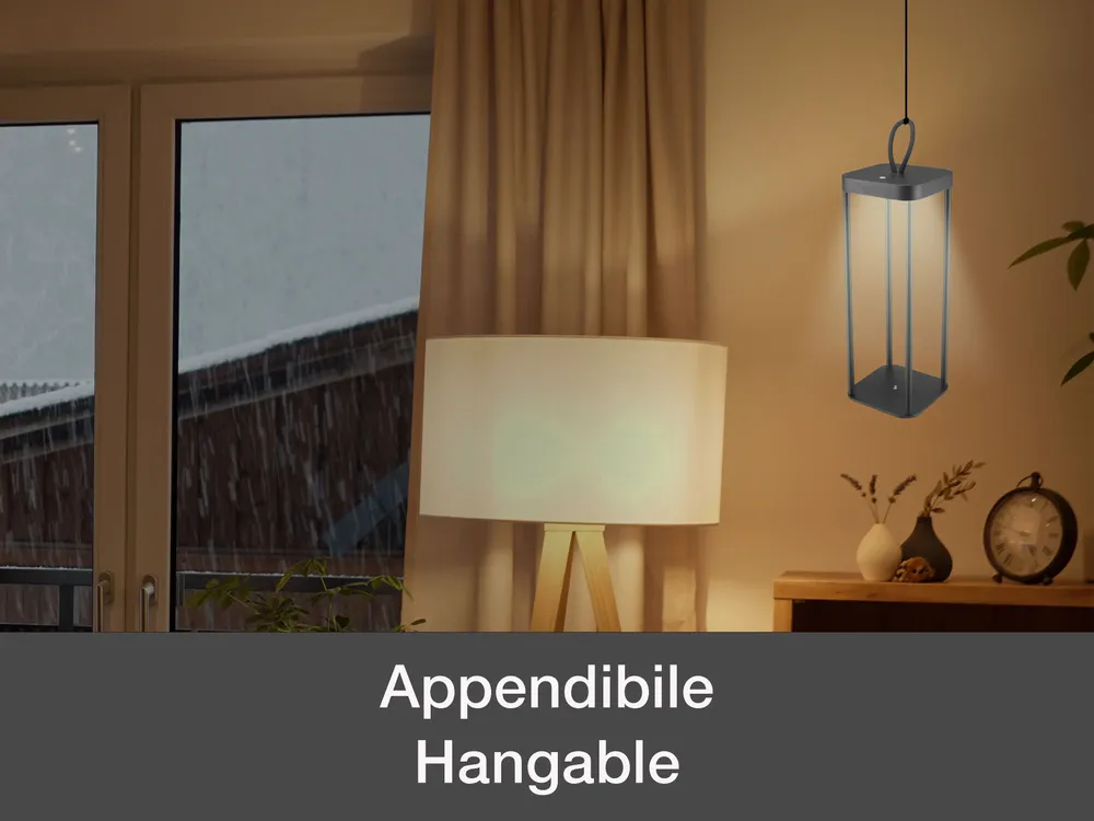 Lampes à poser - BEPER P207ILI100 Lampe de table LED sans fil, intensité réglable, rechargeable à l'extérieur et à l'intérieur, IP44, USB Type-C inclus - BEPER SRL