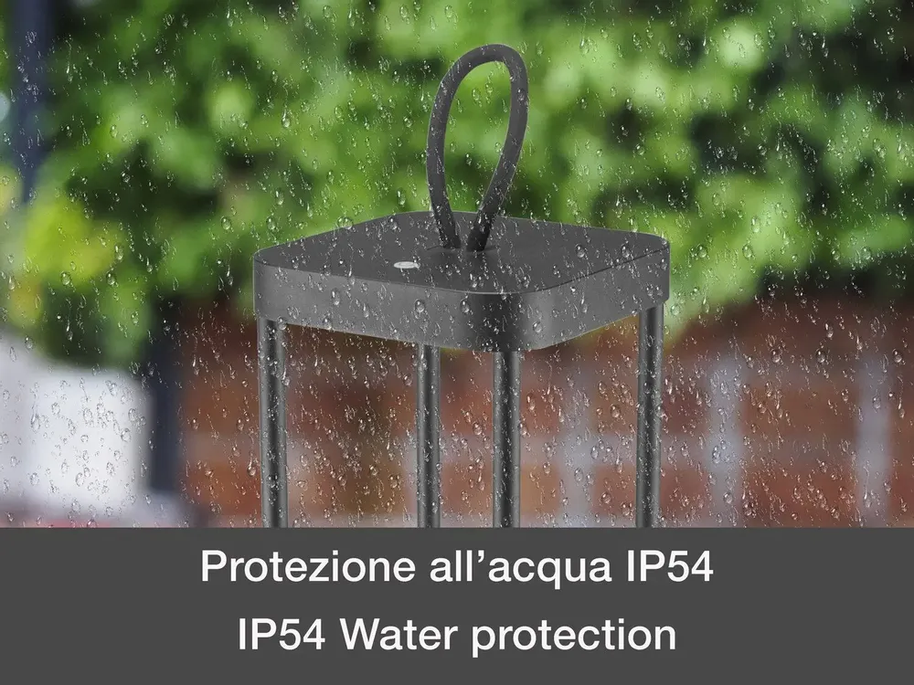 Lampes à poser - BEPER P207ILI100 Lampe de table LED sans fil, intensité réglable, rechargeable à l'extérieur et à l'intérieur, IP44, USB Type-C inclus - BEPER SRL