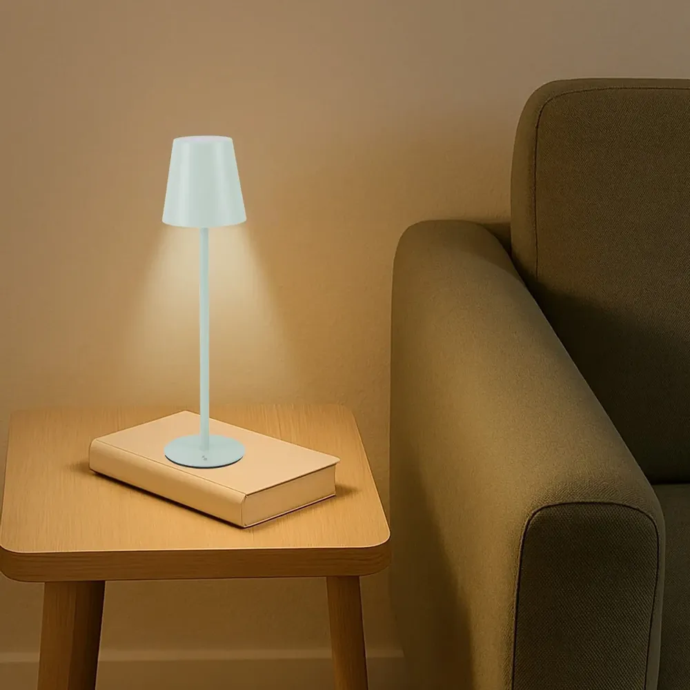 Table lamps - BEPER P207ILI208 Rechargeable Table Lamp, Wireless LED Light, Dimmable, Bedside Lamp, USB Included - BEPER SRL