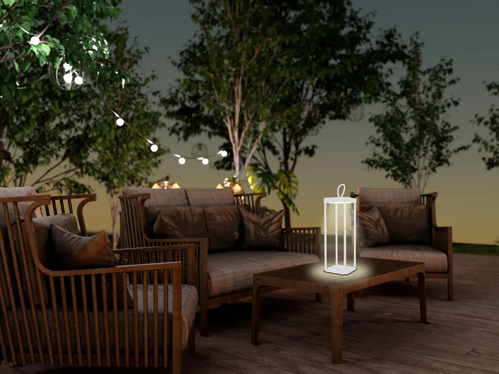 Lampes à poser - BEPER P207ILI101 Lampe de table LED sans fil, intensité réglable, rechargeable en extérieur et en intérieur, IP44, USB Type-C inclus - BEPER SRL