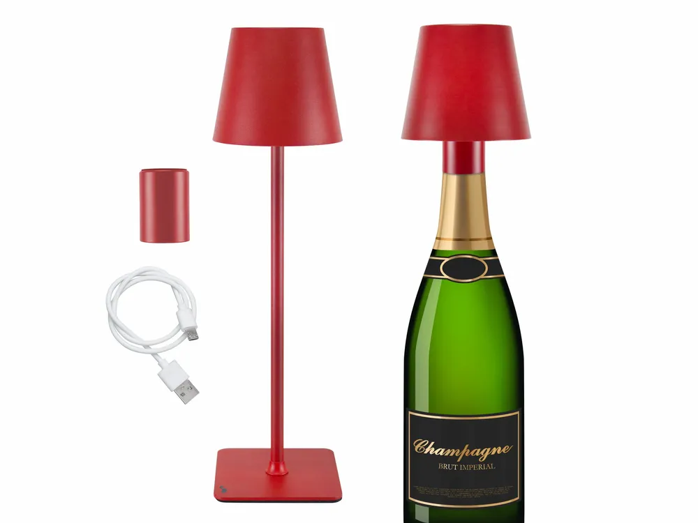 Lampes à poser - BEPER P201UTP114 Lampe de bureau 2en1 sans fil, 1,5W, tactile, rubis - BEPER SRL