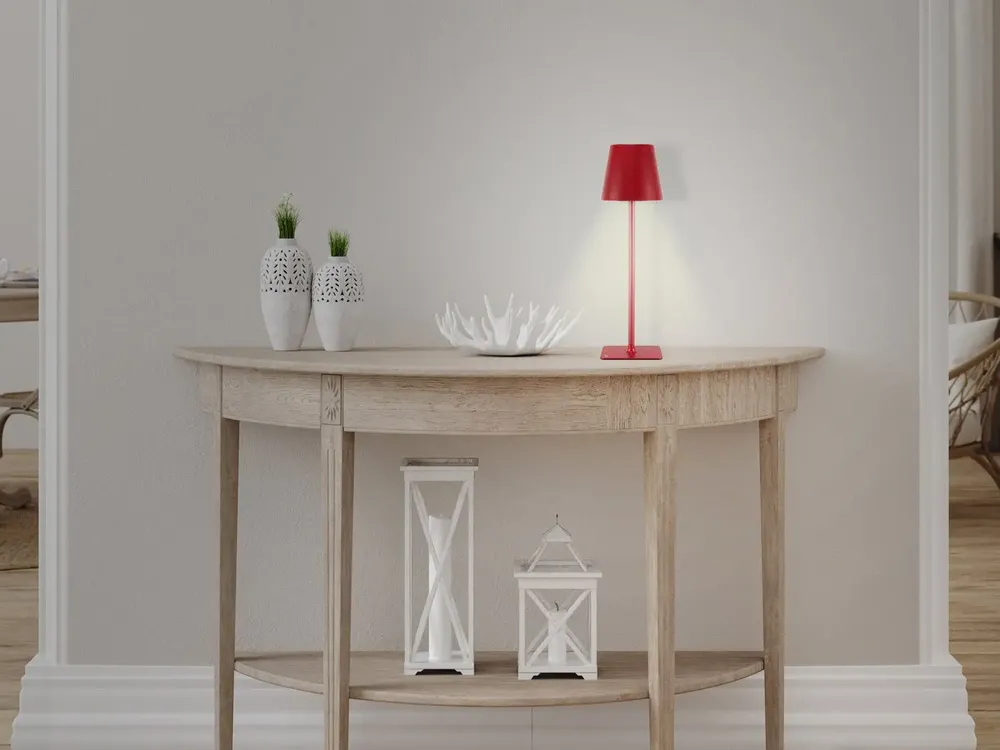 Lampes à poser - BEPER P201UTP114 Lampe de bureau 2en1 sans fil, 1,5W, tactile, rubis - BEPER SRL