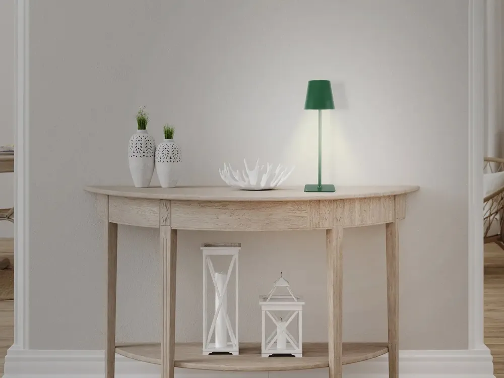 Table lamps - BEPER P201UTP115 2-in-1 Wireless Table Lamp, Touch Desk Lamp, 1.5W, Bottle adapter included, Emerald - BEPER SRL