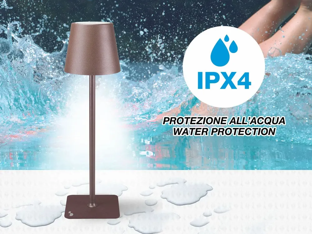 Lampes à poser - BEPER P201UTP120 2in1 Wireless Desk Lamp, Touch Desk Lamp, 1.5W, Adaptateur de bouteille inclus, Corten - BEPER SRL