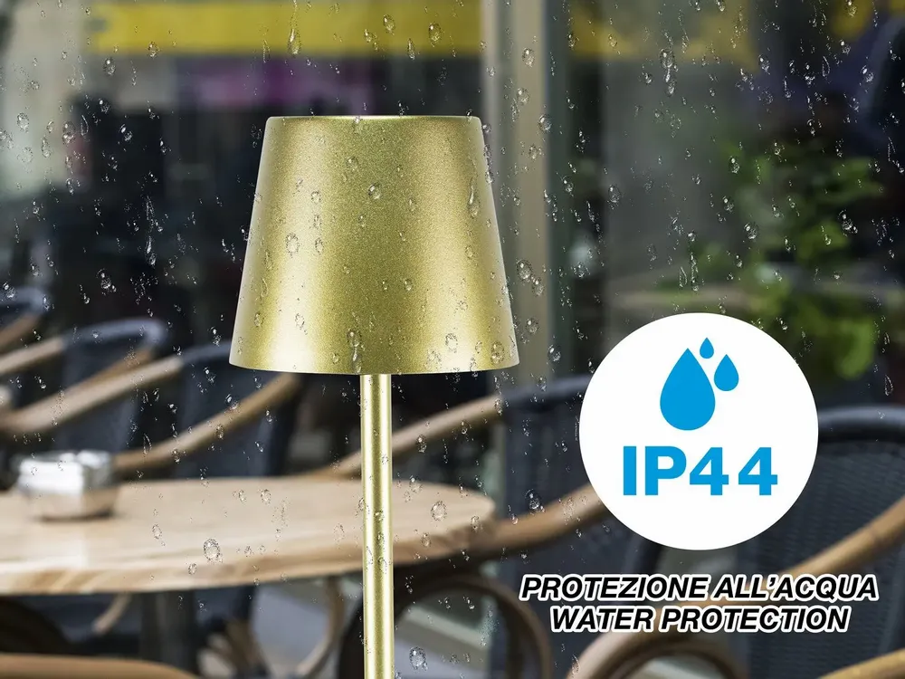 Lampes à poser - BEPER P201UTP116 2in1 Wireless Desk Lamp, Touch Desk Lamp, 1.5W, Adaptateur de bouteille inclus, Gold - BEPER SRL