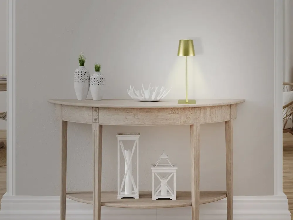 Lampes à poser - BEPER P201UTP116 2in1 Wireless Desk Lamp, Touch Desk Lamp, 1.5W, Adaptateur de bouteille inclus, Gold - BEPER SRL