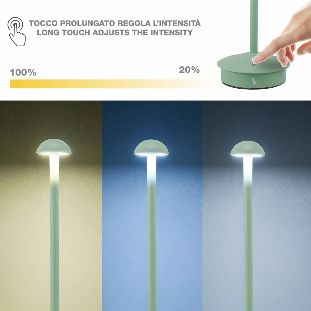 Table lamps - BEPER P207ILI150 Wireless Rechargeable Table Lamp, 3 Colour Tones, Dimmable, USB Type-C Included - BEPER SRL