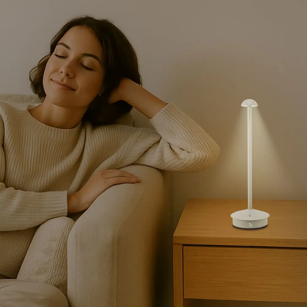 Table lamps - BEPER P207ILI152 Wireless Rechargeable Table Lamp, 3 Colour Tones, Dimmable, USB Type-C Included - BEPER SRL