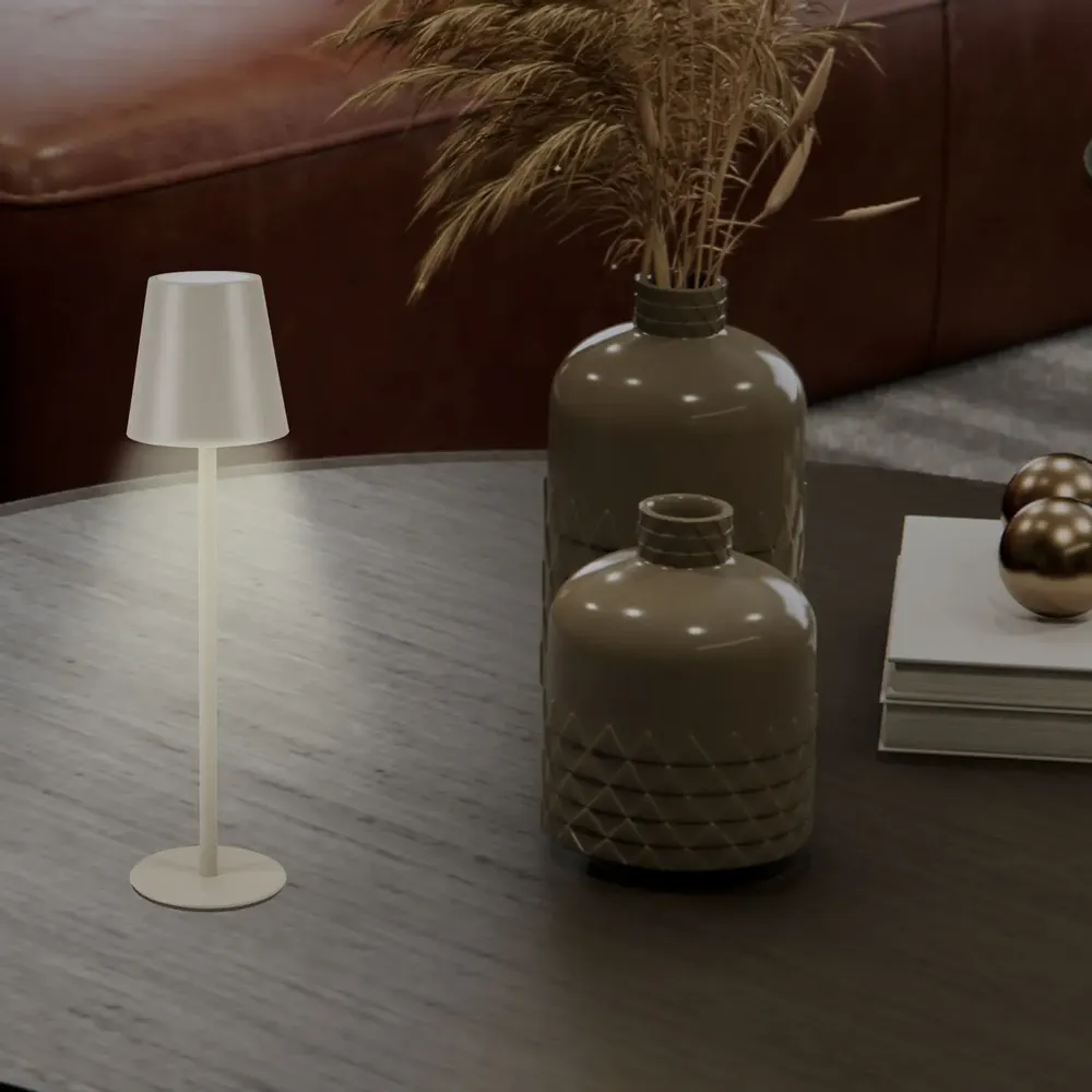 Lampes à poser - BEPER P207ILI205 Lampe de table rechargeable, lumière LED sans fil, intensité réglable, USB inclus - Portable pour le bureau, la table de nuit ou l'ex - BEPER SRL
