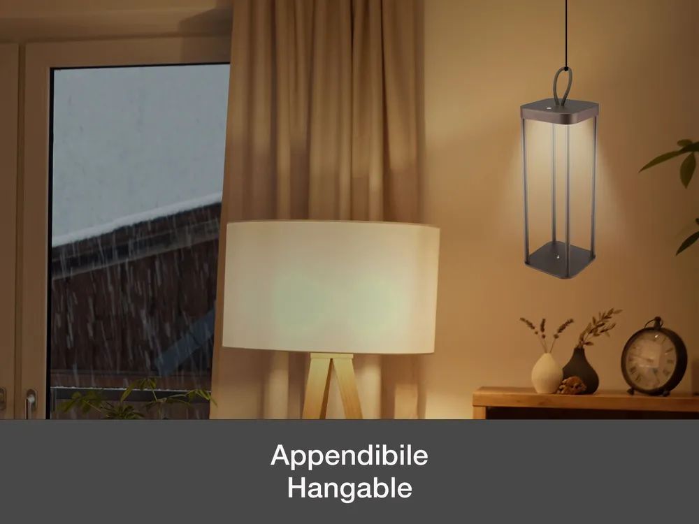 Lampes à poser - BEPER P207ILI102 Lampe de table LED sans fil, intensité réglable, rechargeable pour l'intérieur et l'extérieur, IP44, USB Type-C inclus - BEPER SRL