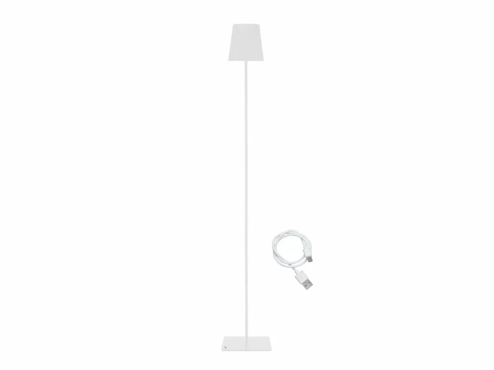 Lampes à poser - BEPER P201UTP404 Lampadaire XL à hauteur réglable, lampe rechargeable par câble USB type-C, 3 nuances de lumière, Blanc - BEPER SRL