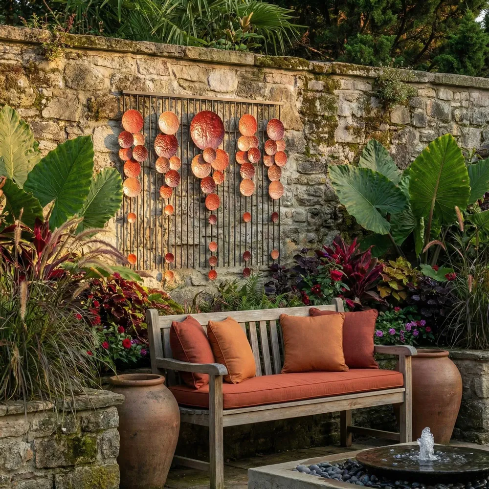 Other wall decoration - Multi-Toned Red Circle Wall Decor - SARMAL DESIGN