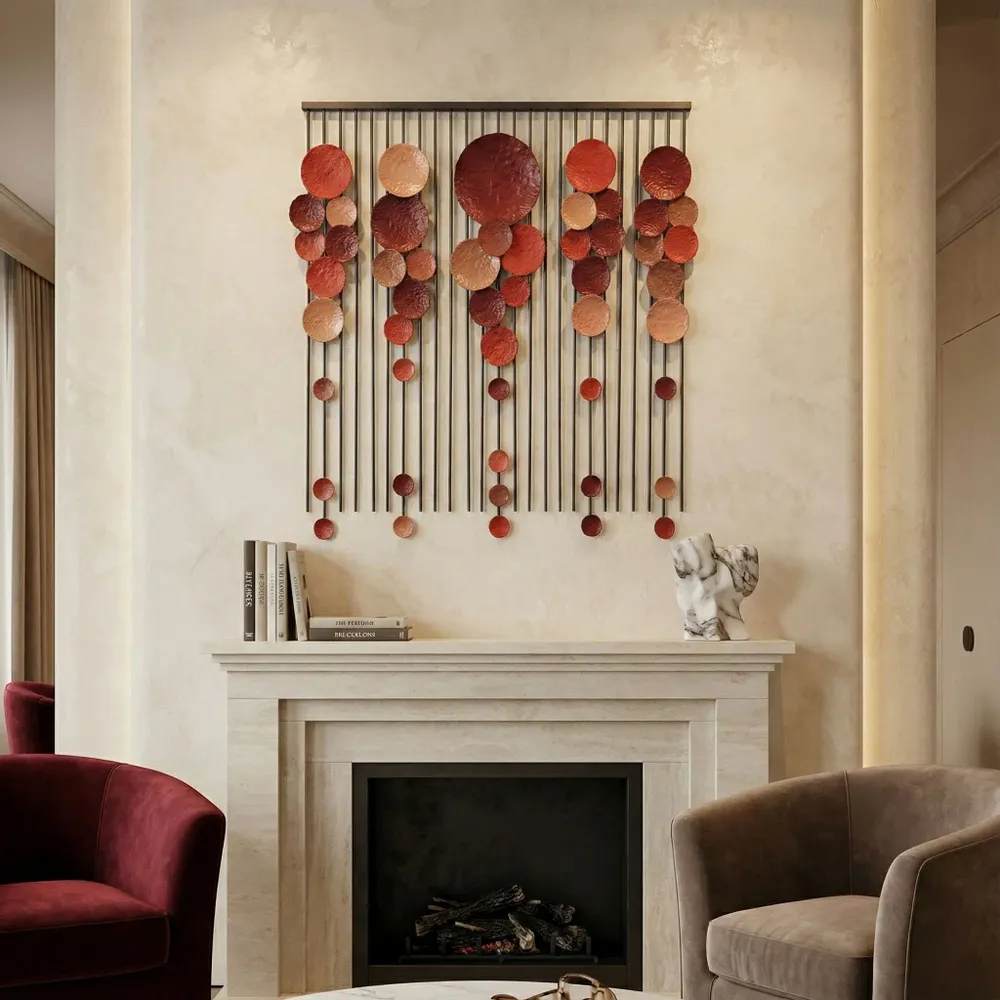 Other wall decoration - Multi-Toned Red Circle Wall Decor - SARMAL DESIGN