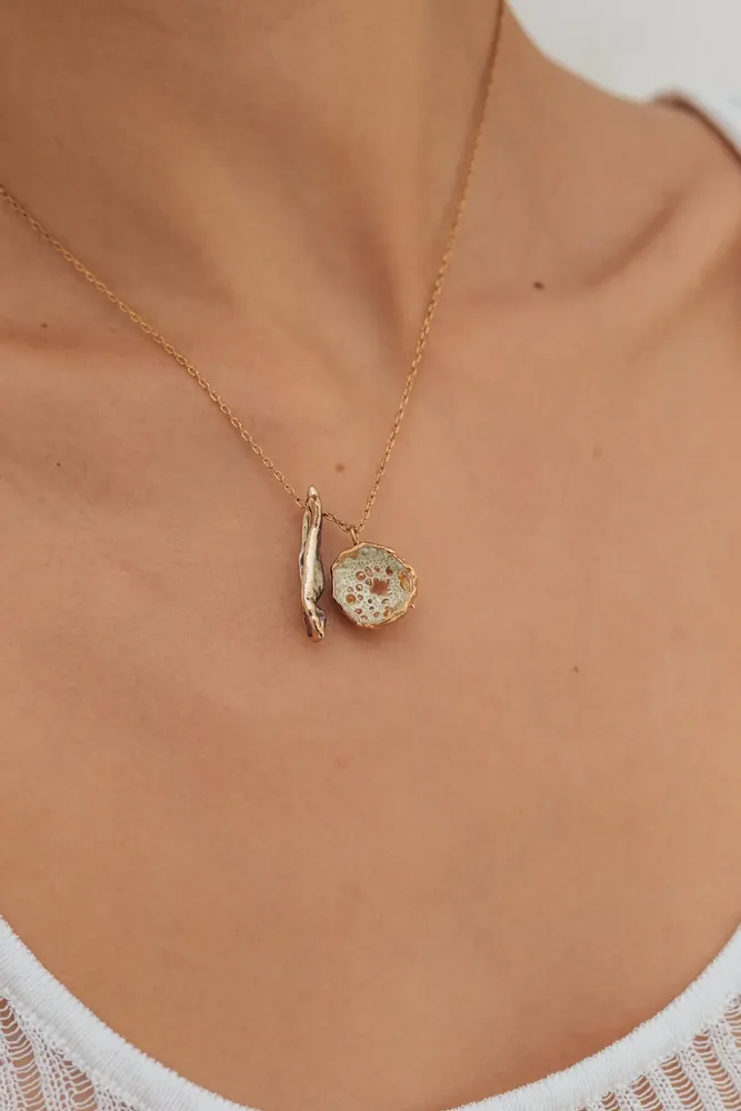 Jewelry - Iridescent Sea Urchin Pendant Necklace - CAPA DESIGN LLC